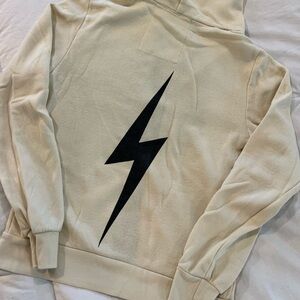 Aviator Nation Bolt Hoodie - Vintage White - Size Small